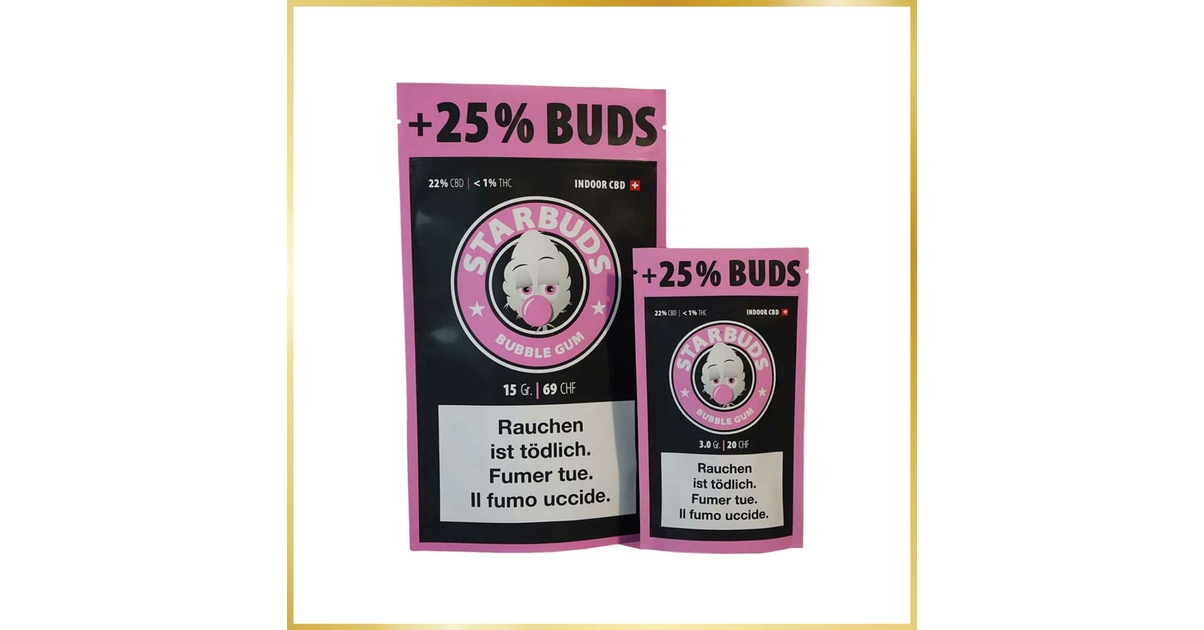 Starbuds Bubble Gum Fleurs De CBD Suisses